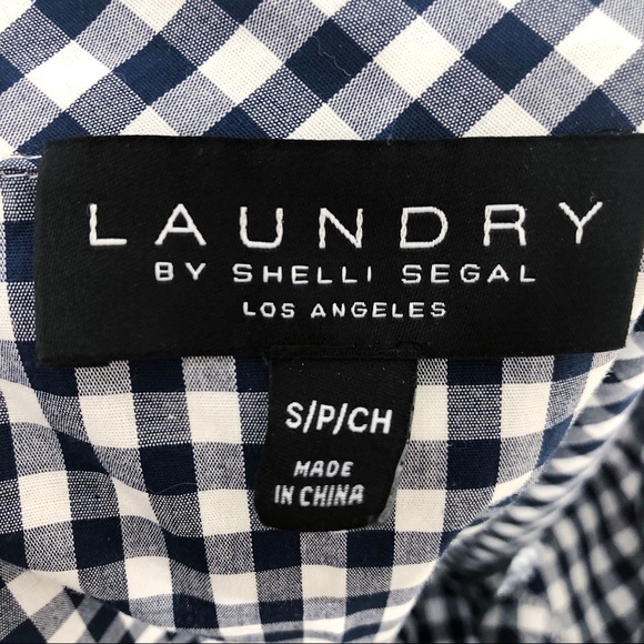 LAUNDRY By Shelli Segal Checkered Blouse Small - Picture 9 of 10